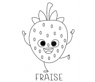 Fraise qui danse ! - coloriage n° 1523