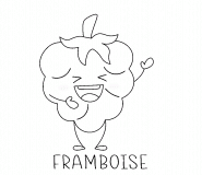 Framboise souriante - coloriage n° 1525