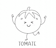 Tomate qui danse - coloriage n° 1530