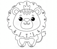 Lion trop mignon - coloriage n° 1533