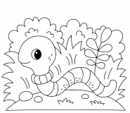 Ver de terre - coloriage n° 1539