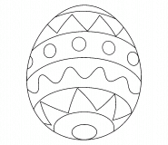 Oeuf de Pâques à motif géométrique - coloriage n° 1553