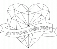 Je t'aime très fort ! - coloriage n° 1568