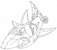 Robot requin - coloriage n° 158