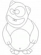 Monstre Panda - coloriage n° 16