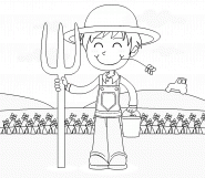 Jeune agriculteur - coloriage n° 160