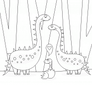 Famille de dinosaures - coloriage n° 162