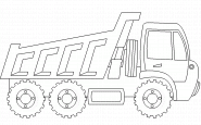 Camion benne - coloriage n° 165