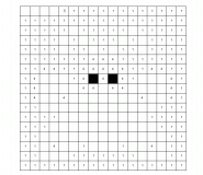 Papillon (Pixel Art) - Coloriage Magique