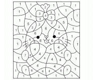 Adorable chaton tenant un gros cœur rouge - Coloriage Magique