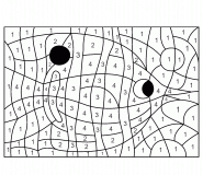 Flamy, le poisson-papillon - Coloriage Magique
