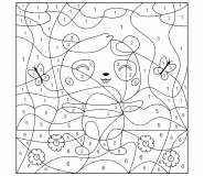 Panda qui danse avec les papillons - Coloriage Magique (jeu en ligne)