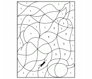 Fruits (une pomme, une poire et une prune) - Coloriage Magique (jeu en ligne)