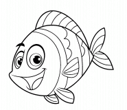 Fizzy, le petit poisson joyeux - Coloriage en ligne