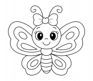 Lila le papillon et ses ailes de lumière - Coloriage en ligne