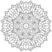 Symphonie de pétales et de formes - Coloriage en ligne