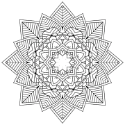 Mandala pétales d’arc-en-ciel - Coloriage en ligne