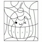 Cupcake sourire - Coloriage Magique (jeu en ligne)
