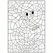 Léna l'aventurière et sa trottinette - Coloriage Magique (jeu en ligne)