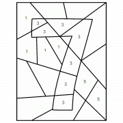 Puzzle coloré autour du chiffre 7 - Coloriage Magique (jeu en ligne)