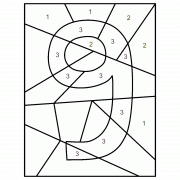Joli chiffre 9 à colorier - Coloriage Magique (jeu en ligne)
