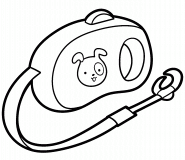 Laisse rétractable pour chien - Coloriage en ligne
