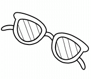 Lunettes de soleil - Coloriage en ligne