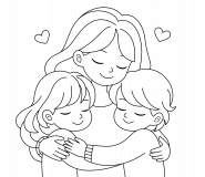 Un gros cĂąlin pour maman - Coloriage en ligne Un gros cĂąlin pour maman - Coloriage en ligne