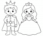 Le prince et la princesse sont enfin réunis ! - Coloriage en ligne