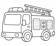 Camion de pompiers prĂȘt pour lâintervention - Coloriage en ligne Camion de pompiers prĂȘt pour lâintervention - Coloriage en ligne