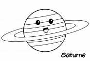 Saturne et ses magnifiques anneaux - Coloriage en ligne Saturne et ses magnifiques anneaux - Coloriage en ligne