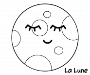 La lune, notre voisine dans lâespace - Coloriage en ligne La lune, notre voisine dans lâespace - Coloriage en ligne