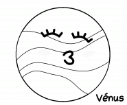Coloriage en ligne | Vénus, la planète la plus chaude