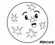Coloriage en ligne | Mercure, la planète la plus proche du Soleil