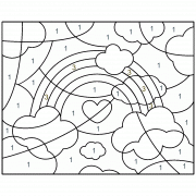 Un arc-en-ciel magique à révéler - Coloriage Magique (jeu en ligne) Un arc-en-ciel magique à révéler - Coloriage Magique (jeu en ligne)