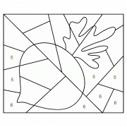 Betterave rouge avec ses fanes - Coloriage Magique (jeu en ligne)