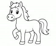 Un joli cheval au trot - Coloriage en ligne Un joli cheval au trot - Coloriage en ligne