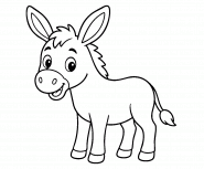 Un adorable petit Ăąne - Coloriage en ligne Un adorable petit Ăąne - Coloriage en ligne