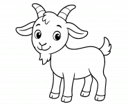 Une adorable petite chĂšvre - Coloriage en ligne Une adorable petite chĂšvre - Coloriage en ligne