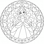 Un mandala magique digne d'une princesse ! - Coloriage en ligne Un mandala magique digne d'une princesse ! - Coloriage en ligne