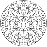 Mandala de l'Automne - Coloriage en ligne