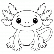 Un petit axolotl trop mignon ! - Coloriage en ligne Un petit axolotl trop mignon ! - Coloriage en ligne