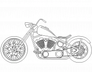 Moto chopper - coloriage n° 191