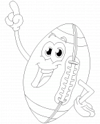 Ballon de rugby - coloriage n° 196