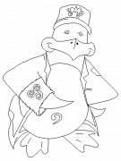 Penguin en uniforme - coloriage n° 20