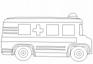 Ambulance - coloriage n° 206