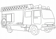 Camion de pompier - coloriage n° 207