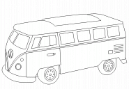 Van Volskwagen Combi - coloriage n° 208