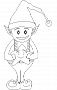 Elf de noël - coloriage n° 241