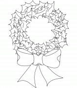 Couronne de Noël - coloriage n° 243